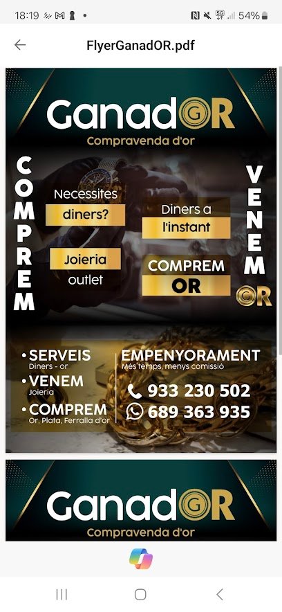 Ganador Compraventa De Oro